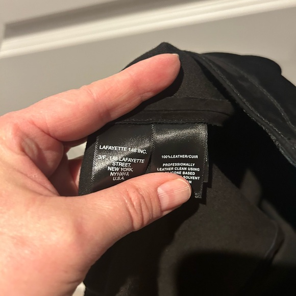 BNWT-Lafayette 148 New York blksuede leggings sz12 sm zippers on inside of legs - Picture 10 of 13